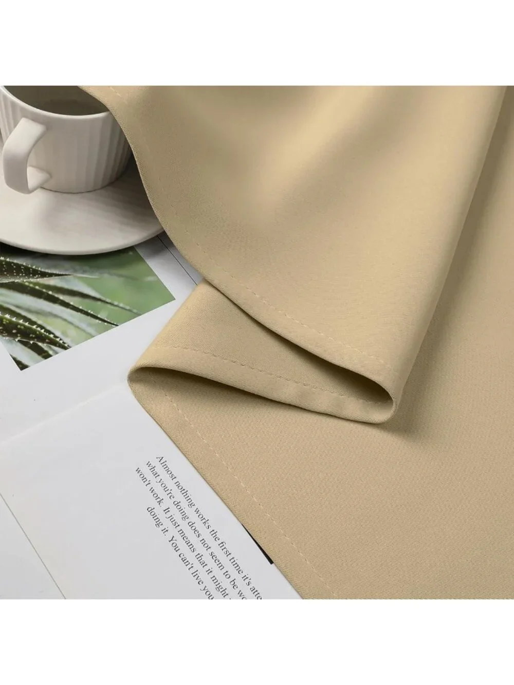 Beige Blackout Curtains 84